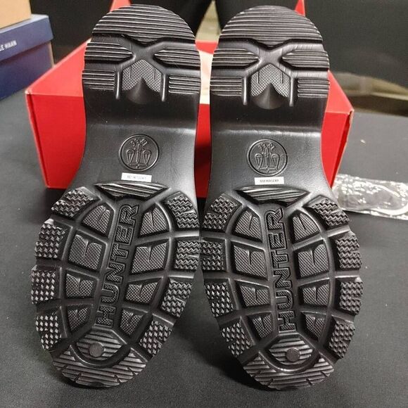 New Hunter Black Zip Ankle Flatform Platform Boots 5 - Picture 5 of 6